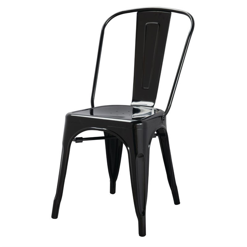 Juego de sillas negras de acero Bolero 4 unidades GL331 Comprar Juego de sillas negras de acero Bolero 4 unidades GL331 en Pepebar