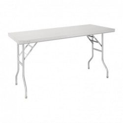 Mesa de trabajo plegable de acero inoxidable Vogue 1220x610x780 FN288 - Pepebar Mesa de trabajo plegable de acero inoxidable Vogue 1220x610x780 FN288 - Catálogo Mesas hostelería