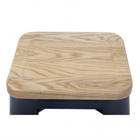 Comprar Taburetes Altos con Asiento de Madera Gun Metal Bolero Bistro 4 unidades GM639 en Pepebar