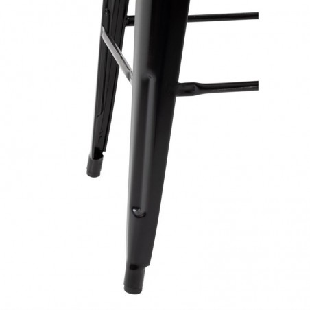 Comprar Taburetes Altos con Respaldo y Asiento de Madera Negro Bolero Bistro 4 unidades FB623 en Pepebar