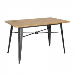 Mesa de aluminio para exteriores efecto madera clara Bolero 120x76x76cm FT954 - Pepebar Mesa de aluminio para exteriores efecto madera clara Bolero 120x76x76cm FT954 - Catálogo Mesas hostelería