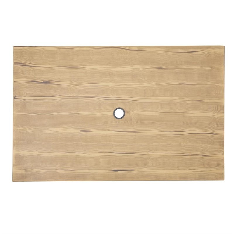 Comprar Mesa de aluminio para exteriores efecto madera clara Bolero 120x76x76cm FT954 en Pepebar