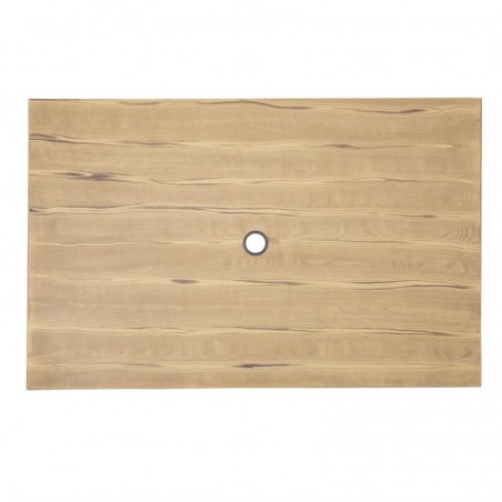Comprar Mesa de aluminio para exteriores efecto madera clara Bolero 120x76x76cm FT954 en Pepebar