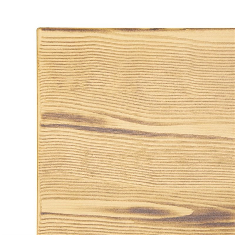 Comprar Mesa de aluminio para exteriores efecto madera clara Bolero 120x76x76cm FT954 en Pepebar