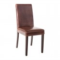 Silla símil cuero marrón Antique Bolero 2 unidades GR369