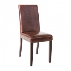 Silla símil cuero marrón Antique Bolero 2 unidades GR369