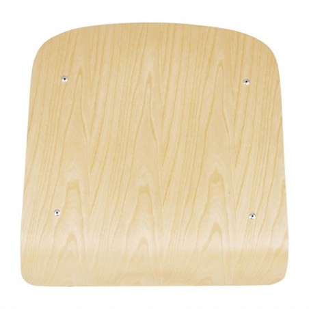 Comprar Sillas Cantina asiento de madera y respaldo gris metálico Bolero 4 unidades FB942 en Pepebar