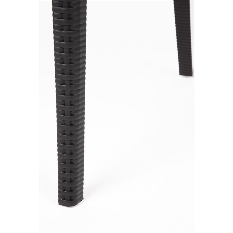 Comprar Sillas negras de polipropileno-ratán Bolero 4 unidades GR363 en Pepebar