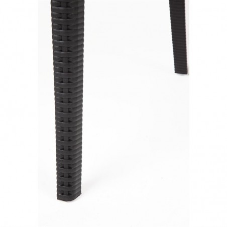 Comprar Sillas negras de polipropileno-ratán Bolero 4 unidades GR363 en Pepebar