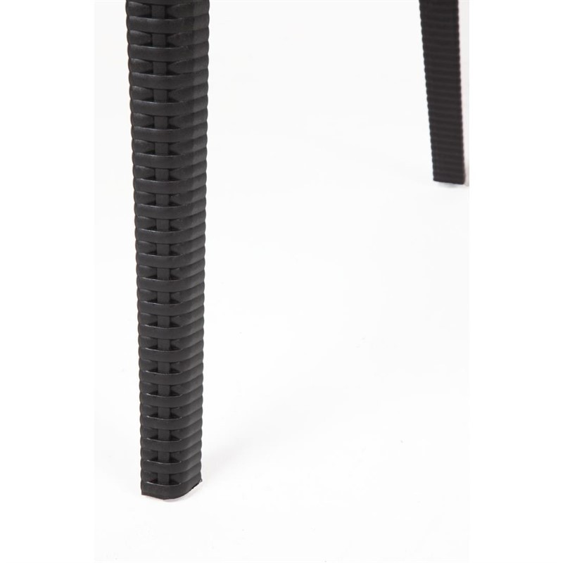 Comprar Sillas negras de polipropileno-ratán Bolero 4 unidades GR363 en Pepebar