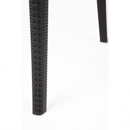 Comprar Sillas negras de polipropileno-ratán Bolero 4 unidades GR363 en Pepebar