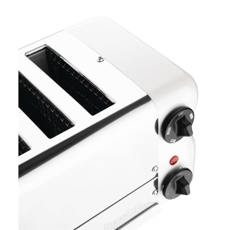 Comprar Tostadora Esprit 6 ranuras blanca con pinzas para sándwiches Rowlett CH186 en Pepebar