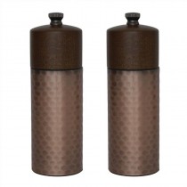 Juego 2 molinillos Olympia cobre y madera 150(Al)mm. Pack de 2 ud. CR689 - Catálogo Salero y pimentero