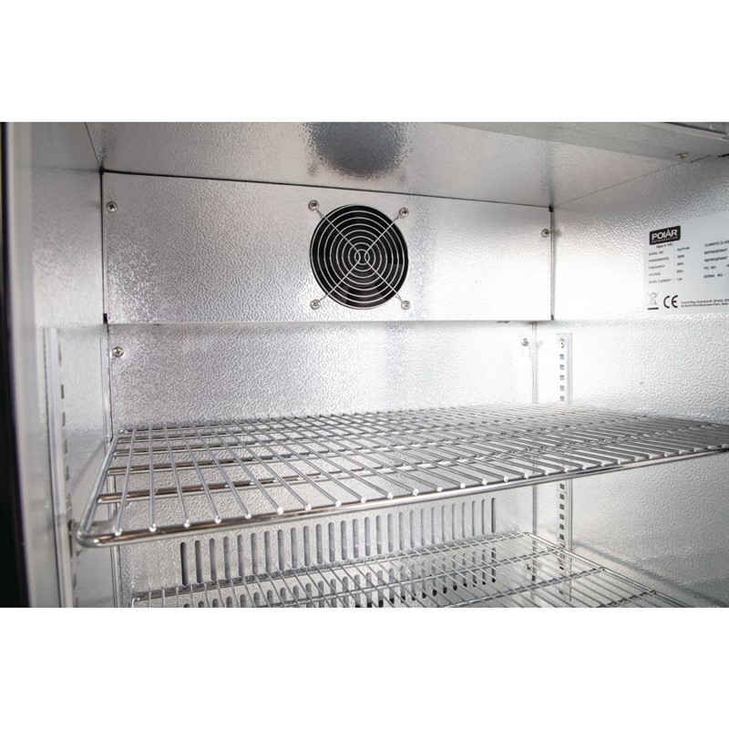 Comprar Nevera de barra con una puerta 900mm Polar G-Serie negro 138 litros GL015 en Pepebar