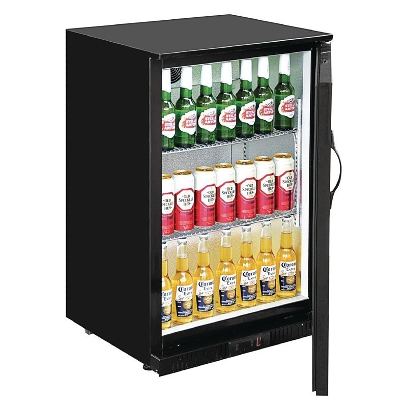 Comprar Nevera de barra con una puerta 900mm Polar G-Serie negro 138 litros GL015 en Pepebar