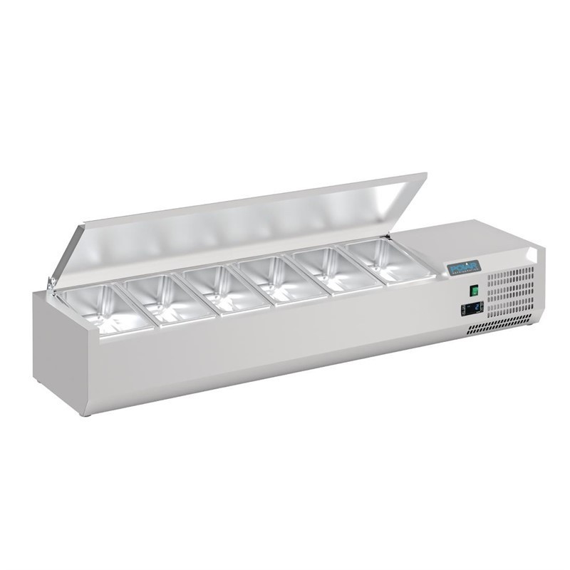 Comprar Vitrina frigorífica con tapa Polar G 6 x 1/4GN DA680 en Pepebar
