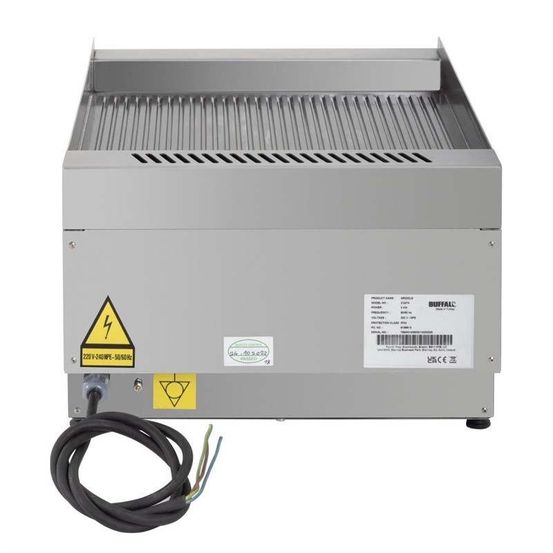 Comprar Plancha eléctrica estriada serie 600 Buffalo 400mm CU474 en Pepebar