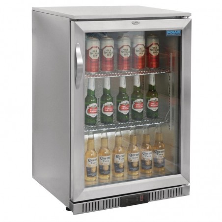 Comprar Nevera mini con puerta con bisagras de acero inoxidable Polar G-Serie 138 litros GL007 en Pepebar