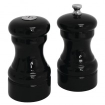 Juego de salero y pimentero Olympia negro GL087 - Catálogo Salero y pimentero