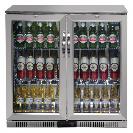 Comprar Botellero con puertas Abatibles de Acero Inoxidable Polar G-Serie 208 litros GL008 en Pepebar