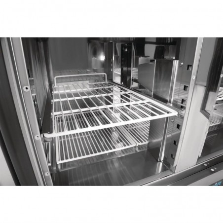 Comprar Mostrador refrigerado para preparación de pizza 2 puertas con protector de cristal Polar G-Serie 256 litros GH266 en Pepebar