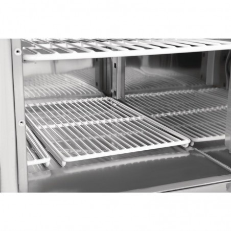 Comprar Mostrador refrigerado para preparación de pizza 2 puertas con protector de cristal Polar G-Serie 256 litros GH266 en Pepebar