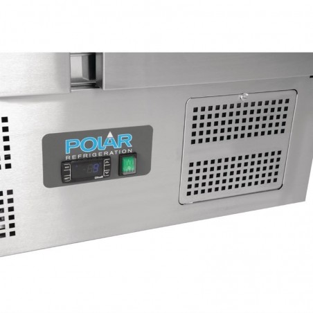 Comprar Mostrador refrigerado para preparación de pizza 2 puertas con protector de cristal Polar G-Serie 256 litros GH266 en Pepebar