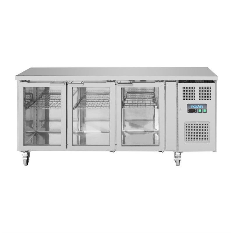 Comprar Bajo mostrador refrigerado 3 Puertas cristal Polar U-Serie UA024 en Pepebar