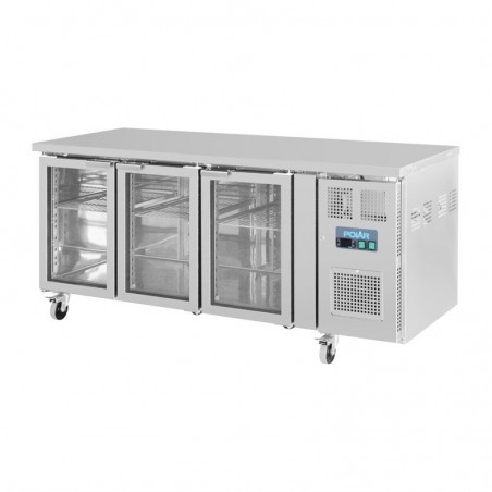 Comprar Bajo mostrador refrigerado 3 Puertas cristal Polar U-Serie UA024 en Pepebar