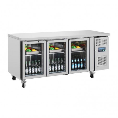Comprar Bajo mostrador refrigerado 3 Puertas cristal Polar U-Serie UA024 en Pepebar