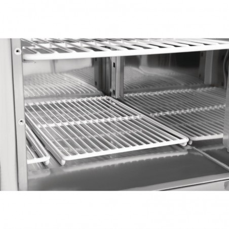 Comprar Saladette preparación de pizzas 3 puertas con cristal protector Polar G-Serie 436 litros GH267 en Pepebar