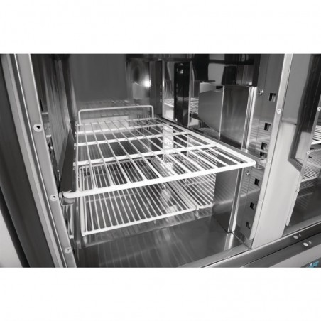 Comprar Saladette preparación de pizzas 3 puertas con cristal protector Polar G-Serie 436 litros GH267 en Pepebar