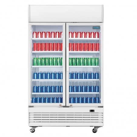 Comprar Nevera expositora doble puerta 950 litros con luz Polar G-Serie GE580 en Pepebar