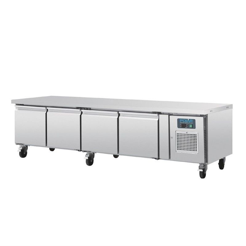 Comprar Bajo mostrador refrigerado 4 puertas con ruedas Serie U 1/1 GN Polar DA464 en Pepebar