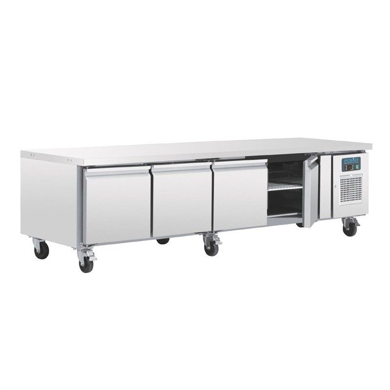 Comprar Bajo mostrador refrigerado 4 puertas con ruedas Serie U 1/1 GN Polar DA464 en Pepebar