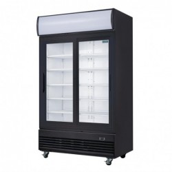 Nevera expositora negra puertas correderas con luz 950 litros G-Serie Polar GM814 - Pepebar Nevera expositora negra puertas correderas con luz 950 litros G-Serie Polar GM814 - Catálogo Nevera expositora