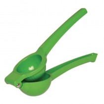 Exprimidor manual  de limas de metal esmaltado color verde DP123