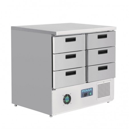 Comprar Mesa refrigerada 240 litros con 6 cajones GN 1/1 Polar G-Serie FA440 en Pepebar