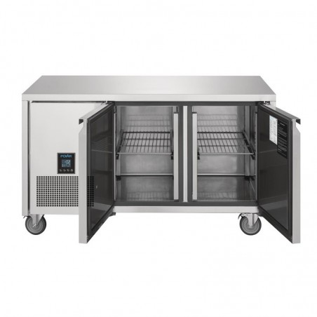 Comprar Mesa refrigerada 267 litros doble puerta con ruedas Premium U-Serie Polar UA005 en Pepebar