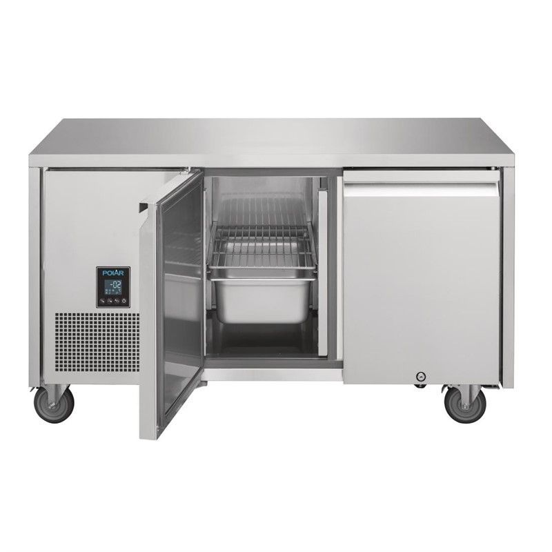 Comprar Mesa refrigerada 267 litros doble puerta con ruedas Premium U-Serie Polar UA005 en Pepebar