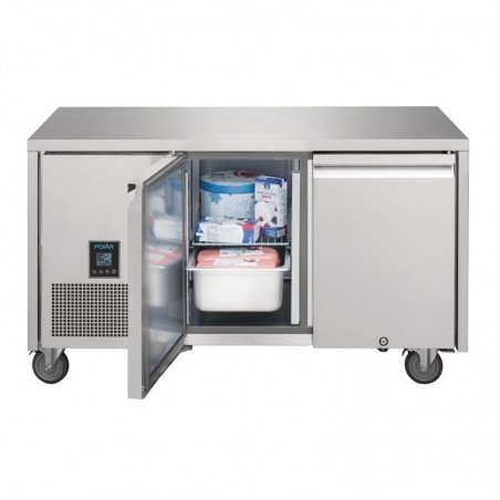 Comprar Mesa refrigerada 267 litros doble puerta con ruedas Premium U-Serie Polar UA005 en Pepebar