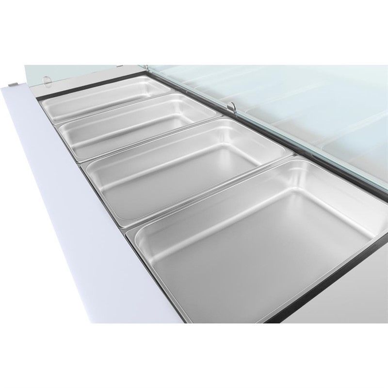 Comprar Saladette refrigerada GN 1/1 con ruedas 4 puertas y pantalla protectora U-Serie Polar UA019 en Pepebar