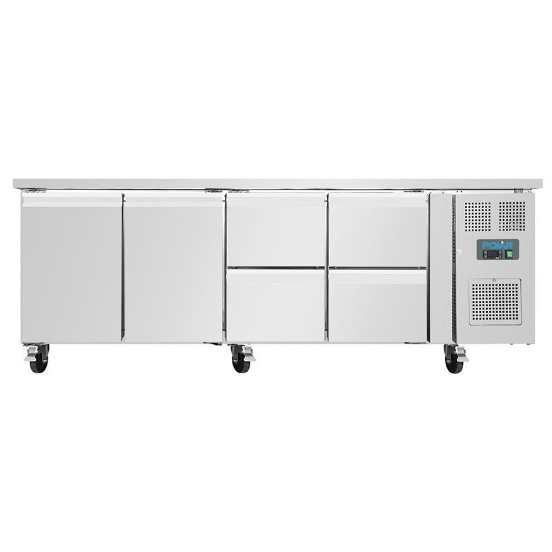 Comprar Mesa refrigerada 2 puertas y 4 cajones 476 litros U-Serie Polar UA021 en Pepebar
