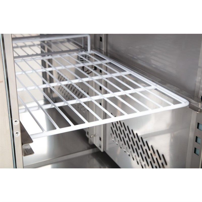 Comprar Saladette refrigerada 4 puertas con pantalla protectora Serie U GN Polar CT395 en Pepebar