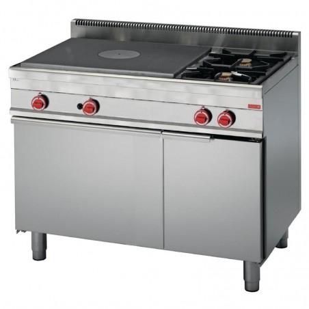 Comprar Cocina a gas con 2 quemadores placa horno a gas y armario neutro Gastro M 650 TPG GN052 en Pepebar