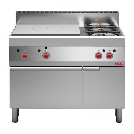 Comprar Cocina a gas con 2 quemadores placa horno a gas y armario neutro Gastro M 650 TPG GN052 en Pepebar