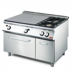 Cocina a gas con placa 2 fogones y horno GN 2/1 Gastro M GL935 - Catálogo Cocinas Industriales