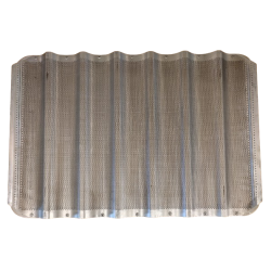 Bandeja acanalada de aluminio de 7 canales transversales 60x40 Bengolea 590X395X7T - Catálogo Bandejas panadería