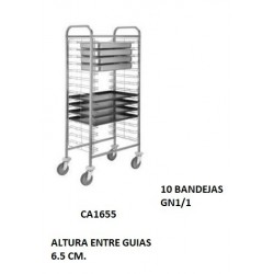 Carro bandejero 10 niveles GN 1/1 o 60x40 Fimar CA1655