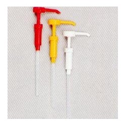 Bomba mini económica plástica blanca 4 cc/ml adaptable Hovicon CON-MV-W-4 BLANCO - Catálogo Dispensadores y dosificadores de salsa